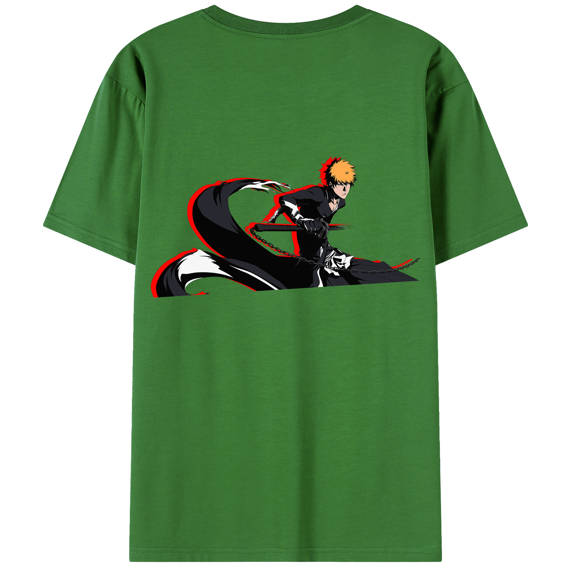 （画像用） ブリーチ 黒崎一護（くろさき いちご）BLEACH Kurosaki Ichigo レディース半袖Tシャツ(バックプリント)